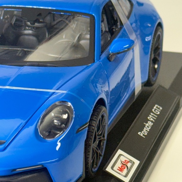 Blue Porsche Model Car